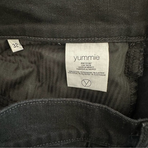 YUMMIE Denim Straight Leg Jean - Size 32 Color- Black NWT - Picture 6 of 7